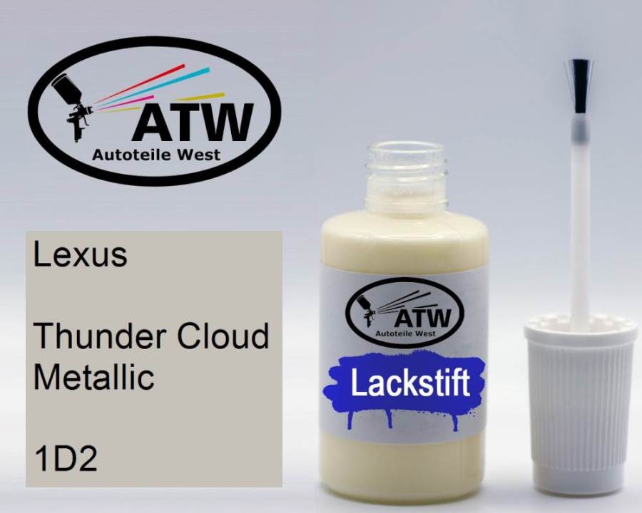 Lexus, Thunder Cloud Metallic, 1D2: 20ml Lackstift, von ATW Autoteile West.